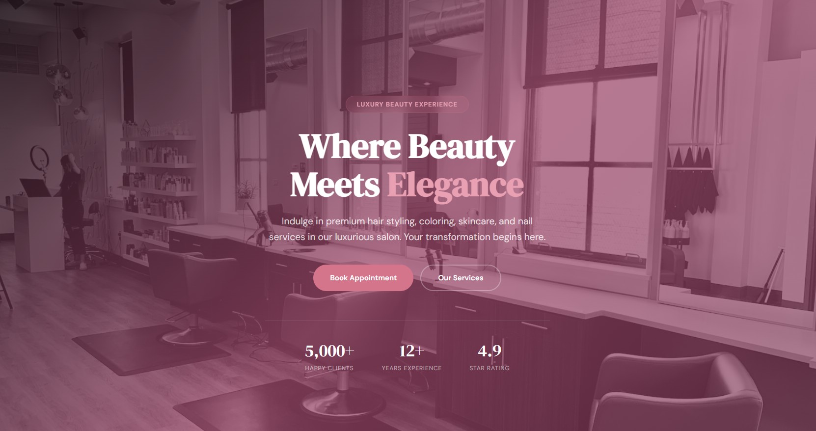 Beauty Salon website template